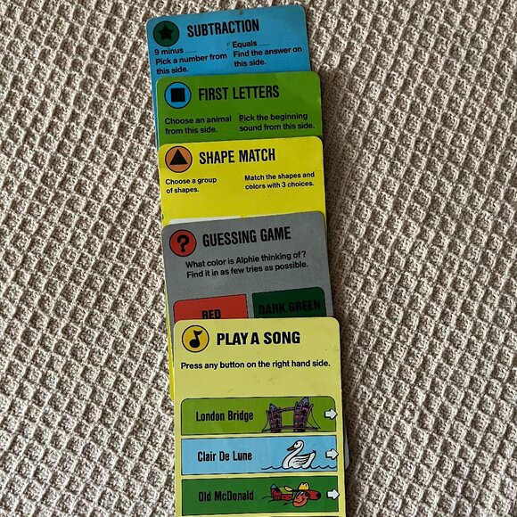 Alphie II Playskool Robot Educational Robot Toy w/ cards *vintage* - Picture 4 of 5